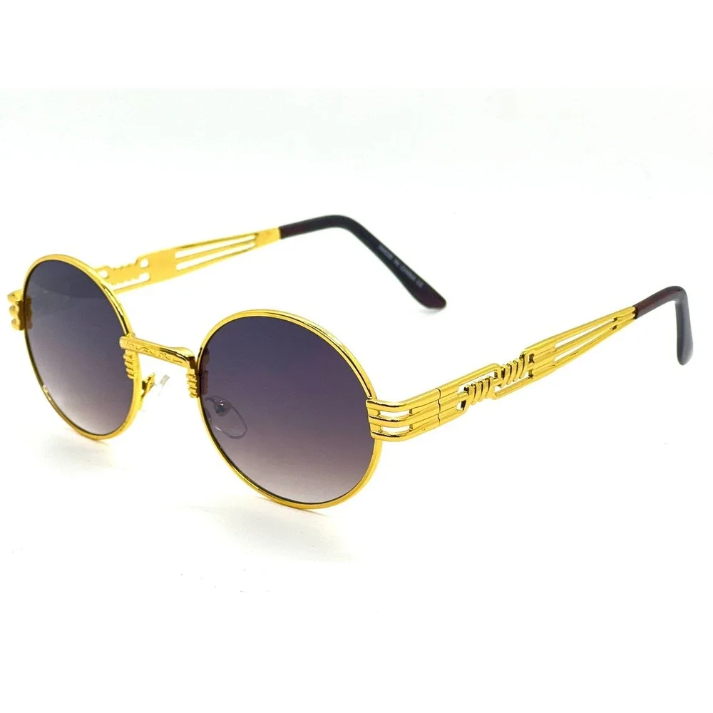 Men Sophisticated Sunglasses Retro‎ Steampunk Style Metal Frame Eyewear Lentes